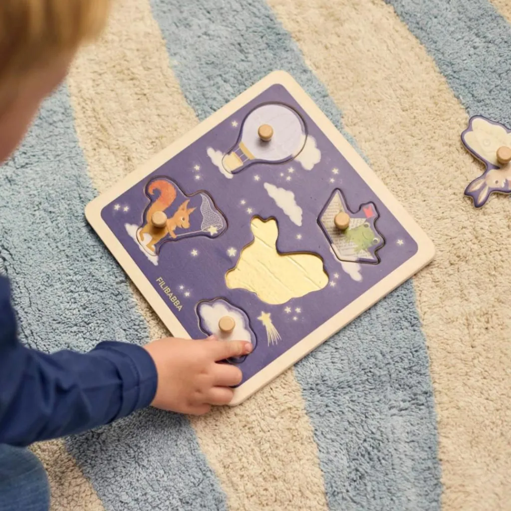 Filibabba Puzzle sensoriel en bois Little Adventurers