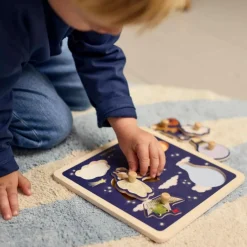 Filibabba Puzzle sensoriel en bois Little Adventurers