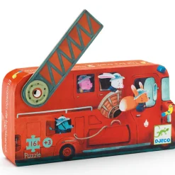 Outlet Puzzle silhouettes Le camion de pompier (16 pièces) Puzzle