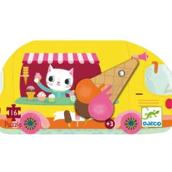 Djeco Puzzle silhouettes Le Glacier (16 pièces)