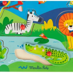 Discount Puzzle sonore animaux en bois Les Toupitis Puzzle