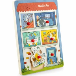 Moulin Roty Puzzle sonore Puce & Pilou