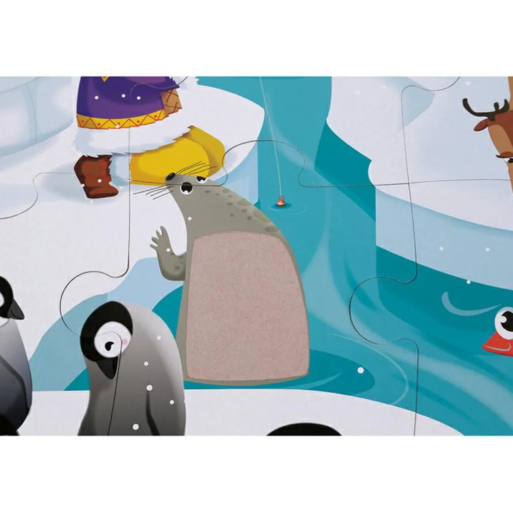 Janod Puzzle tactile La vie sur la banquise (20 pièces)
