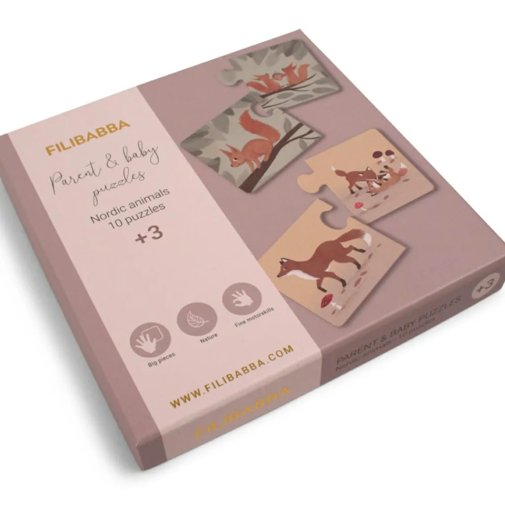 Filibabba Puzzles Maman et ses bébés Animaux nordiques