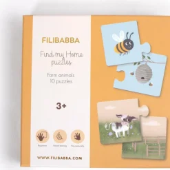 Filibabba Puzzles Retrouve ma maison Animaux de la ferme