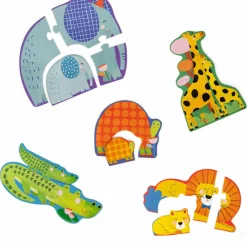 Moulin Roty Puzzles évolutifs animaux Les Toupitis (20 pièces)