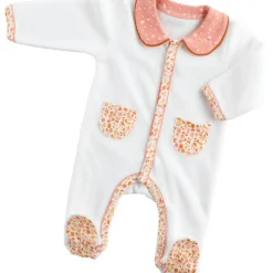 Pyjama chaud à col floral Esmée (1 mois) Pyjama