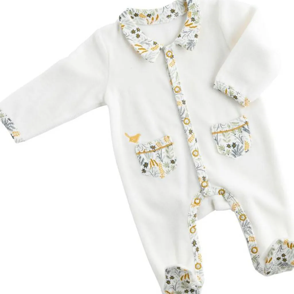 Pyjama chaud à col végétal Promenons-nous (naissance) Pyjama