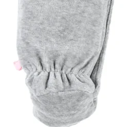 Clearance Pyjama chaud Babou & Kendi en velours gris (3 mois) Pyjama