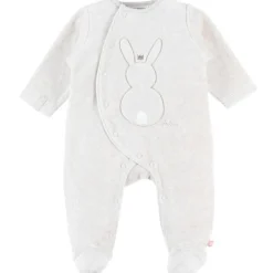 Noukie's Pyjama chaud en velours Lapin écru (prématuré)