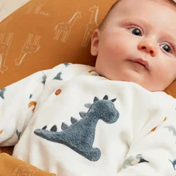 Noukie's Pyjama chaud Tiga, Stegi & Ops en velours (6 mois)