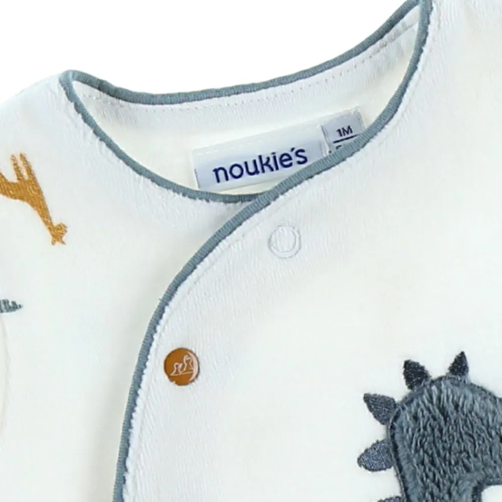 Noukie's Pyjama chaud Tiga, Stegi & Ops en velours (naissance)