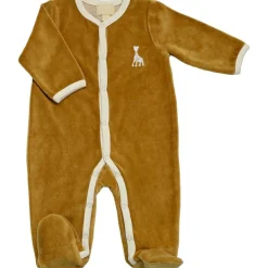 Clearance Pyjama en velours camel Sophie la girafe (3 mois) Pyjama