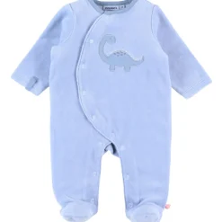 Noukie's Pyjama en velours dino aqua (3 mois)