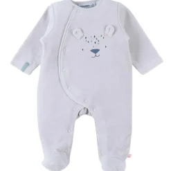 Noukie's Pyjama en velours gris ours (6 mois)