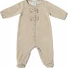 Best Pyjama hiver en velours beige et nœuds liberty (1 mois) Pyjama