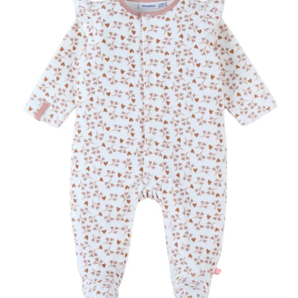 Noukie's Pyjama velours aqua coeur (6 mois)