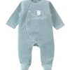 Noukie's Pyjama velours aqua éléphant (dès la naissance)