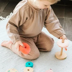Best Pyramide à empiler Anaïs le flamant rose - Reconditionné Jouet À Empiler