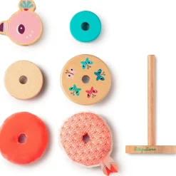 New Pyramide à empiler Anaïs le flamant rose Jouet À Empiler