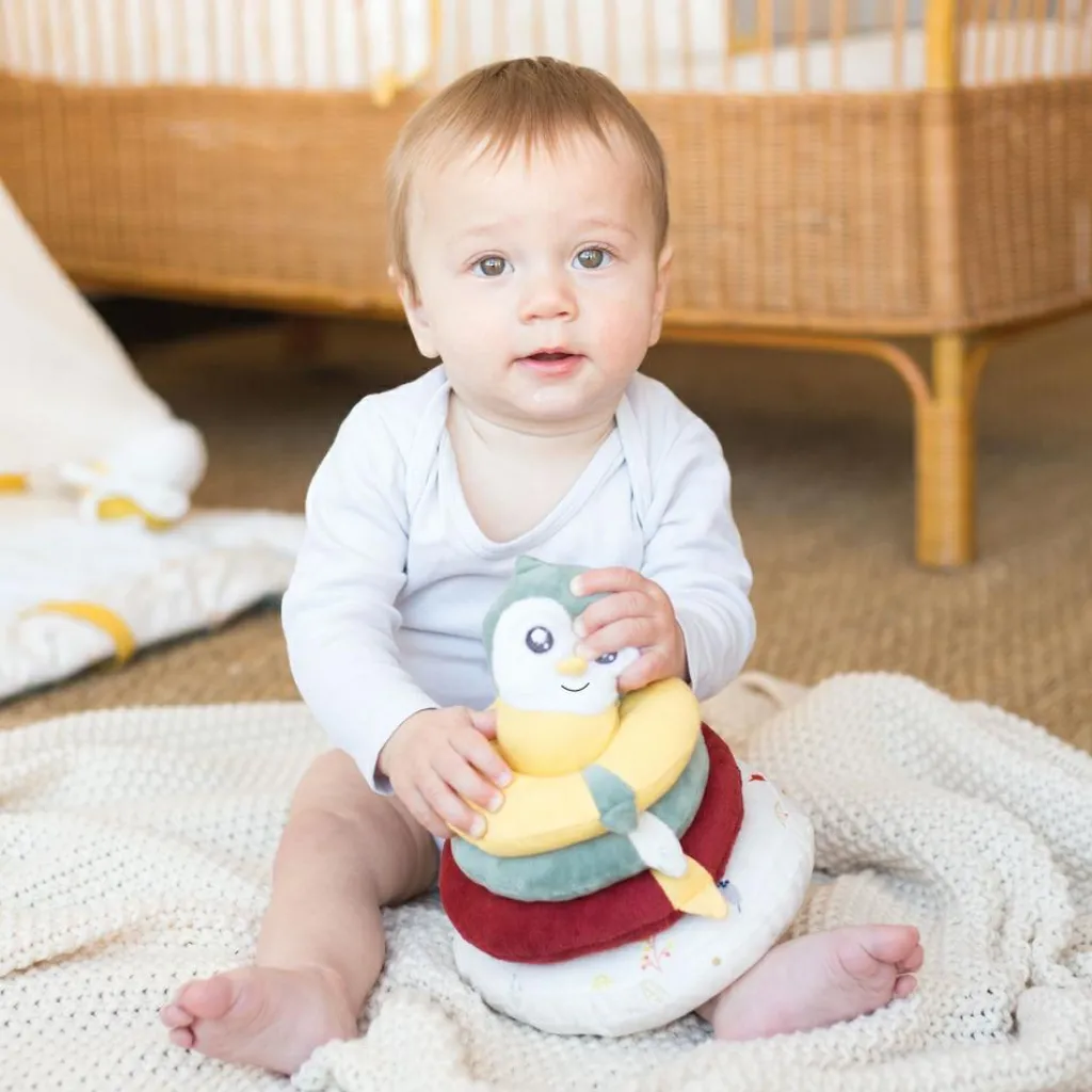 Hot Pyramide empilable en tissu Cache-cache en forêt Jouet À Empiler