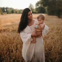 Mushie Range sucette en silicone Powder blue