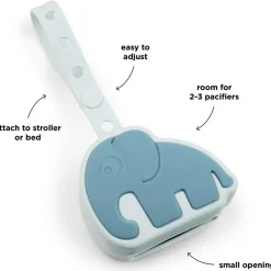 Done by Deer Range sucette en silicone Elphee Bleu