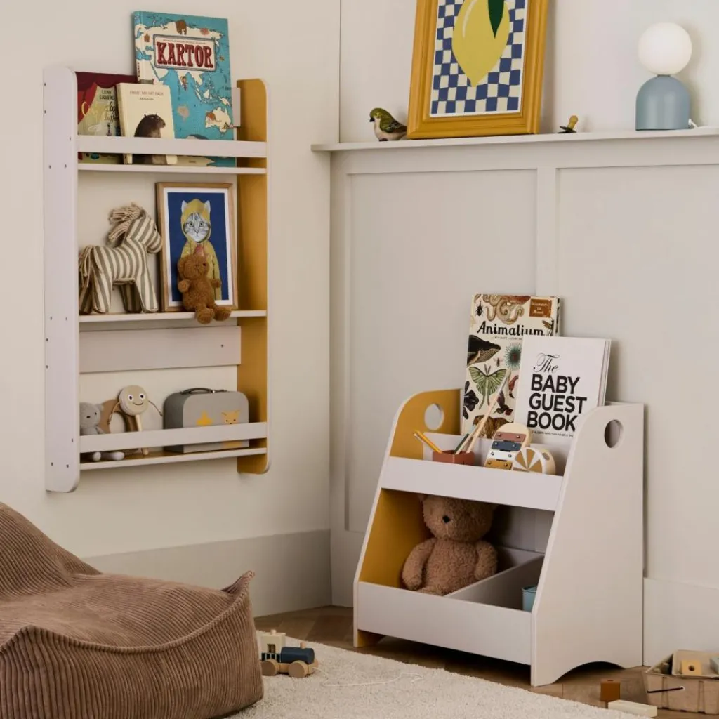 Sale Rangement Star Gris-Moutarde Meuble D'Appoint