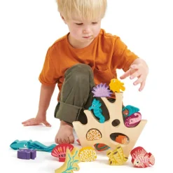 Tender Leaf Récif de corail en bois à empiler