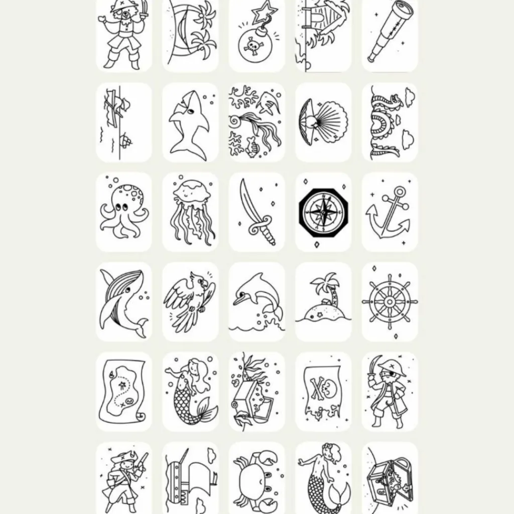 KIDYWOLF Recharge KIDYDRAW-MINI Thème : Pirates Princesses et Animaux Sauvages