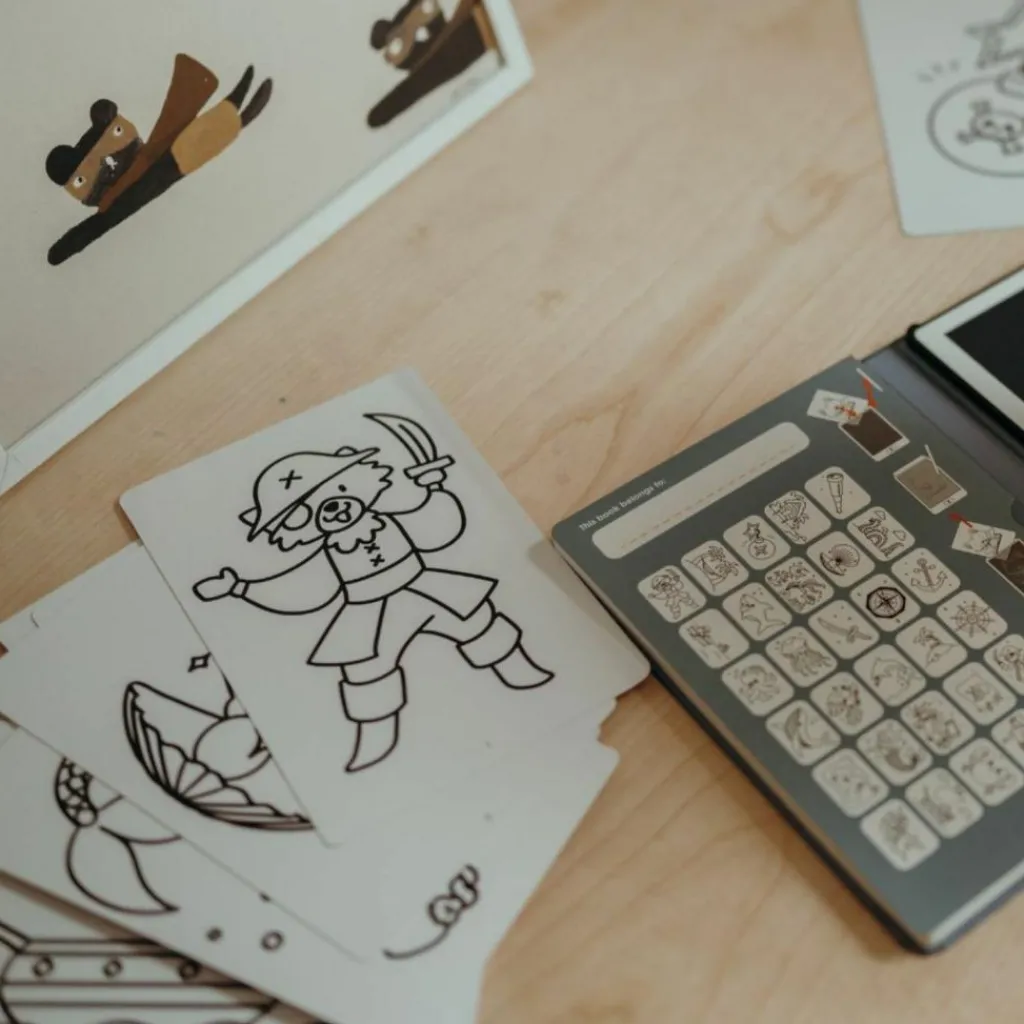 KIDYWOLF Recharge KIDYDRAW-MINI Thème : Pirates Princesses et Animaux Sauvages