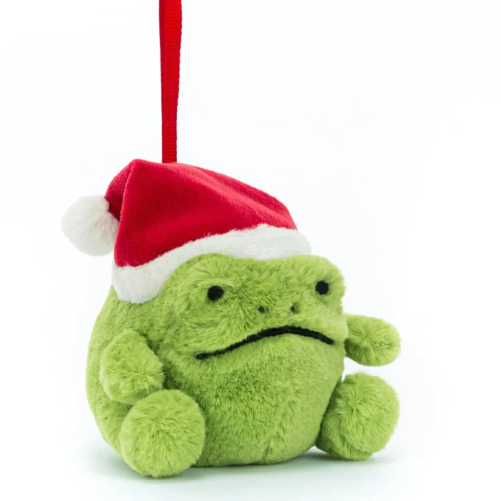 Jellycat Ricky la grenouille de Noël à suspendre (8 cm)