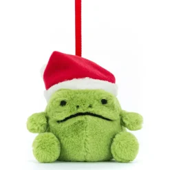 Jellycat Ricky la grenouille de Noël à suspendre (8 cm)