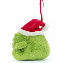 Jellycat Ricky la grenouille de Noël à suspendre (8 cm)