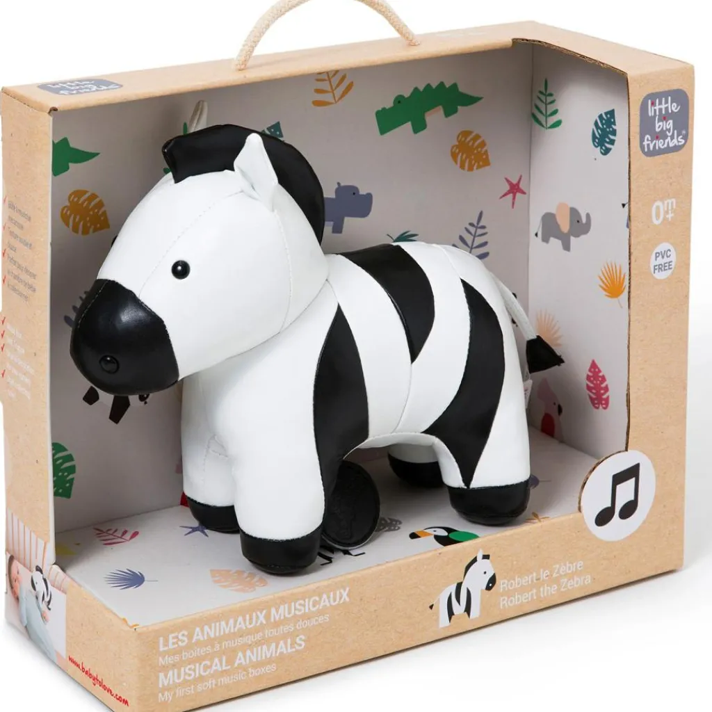 Clearance Robert le Zèbre Les Animaux Musicaux Peluche Musicale