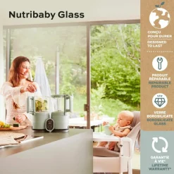 Sale Robot cuiseur Nutribaby Glass Celadon Green Robot Cuiseur