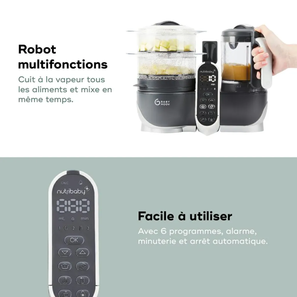 Babymoov Robot cuiseur Nutribaby(+) Industrial grey