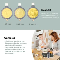 Babymoov Robot cuiseur Nutribaby(+) Industrial grey