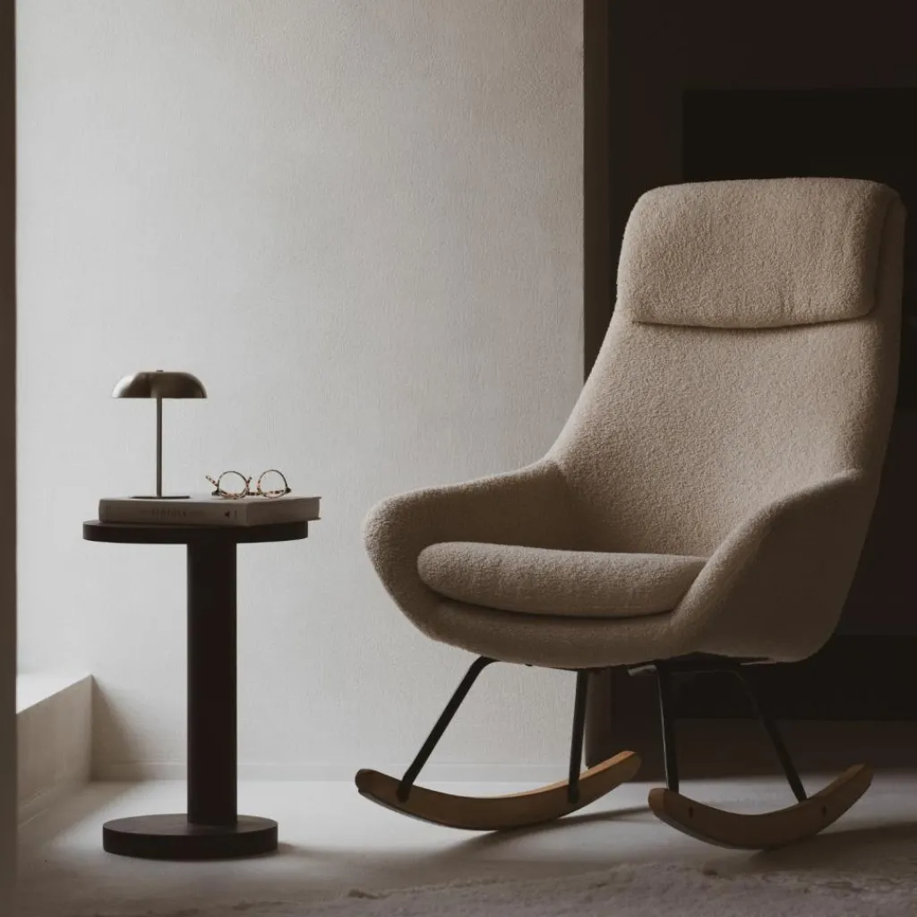 Sale Rocking chair Adulte Nordi Sheep Beige Fauteuil / Pouf