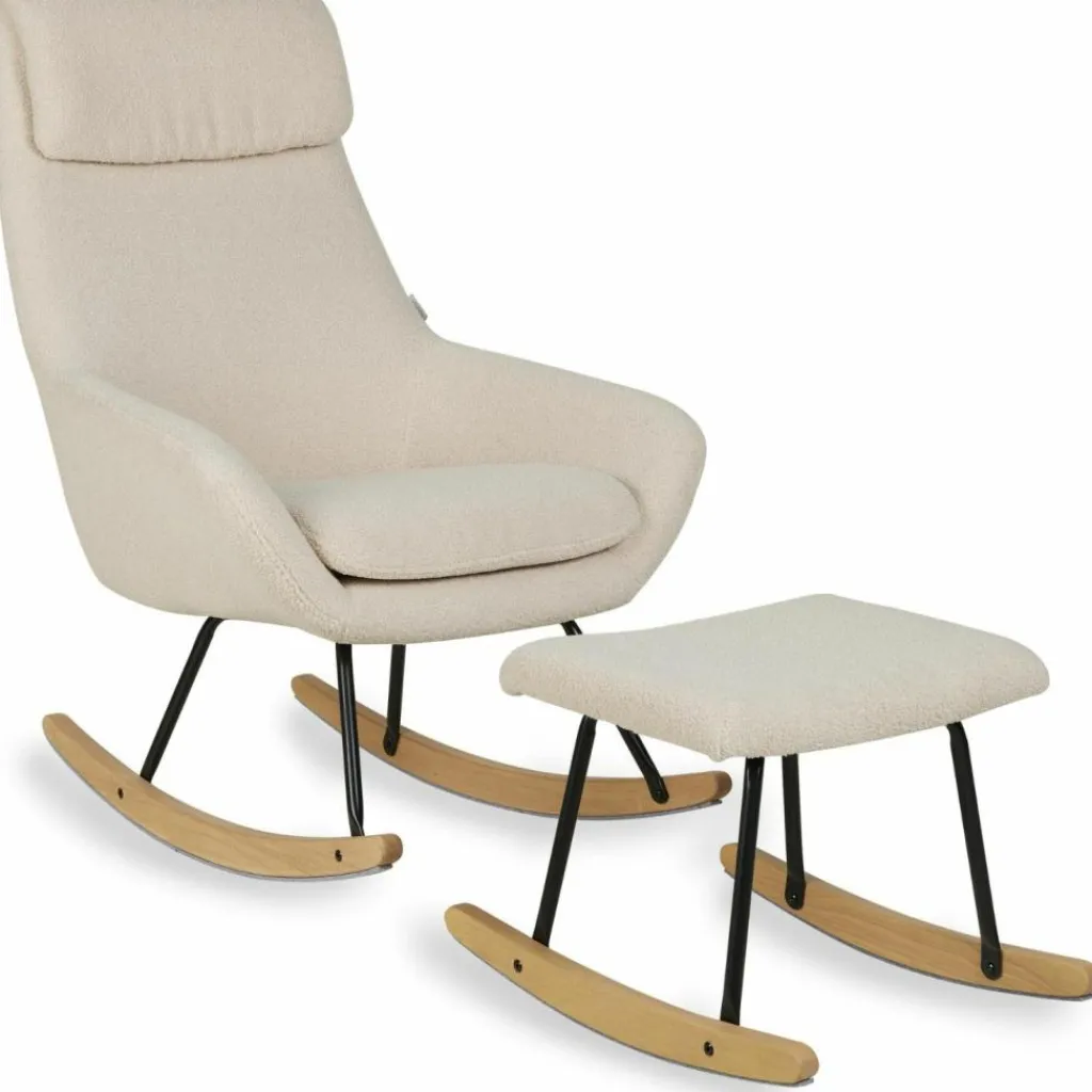 Sale Rocking chair Adulte Nordi Sheep Beige Fauteuil / Pouf