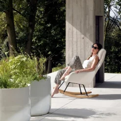 Outlet Rocking chair Adulte Nordic Sheep Crème Fauteuil / Pouf