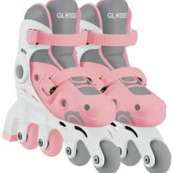 Globber Rollers Learning Skate évolutif 2 en 1 Pastel Rose (pointure 30-33)