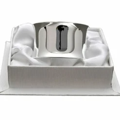 Daniel Crégut Rond de serviette Contemporain en métal argenté + coffret