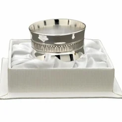 Daniel Crégut Rond de serviette Empire en métal argenté + coffret (personnalisable)