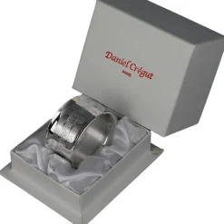 Daniel Crégut Rond de serviette Empire en métal argenté + coffret (personnalisable)