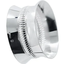 Daniel Crégut Rond de serviette Godron bombé personnalisable (métal argenté) dans son coffret