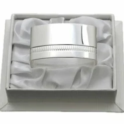 Daniel Crégut Rond de serviette Lien Godron (métal argenté) dans son coffret