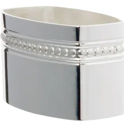 Daniel Crégut Rond de serviette Lien Perles personnalisable (métal argenté) dans son coffret