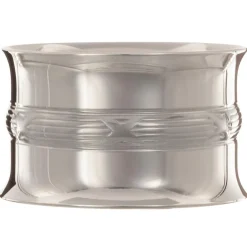 Hot Rond de serviette Louis XVI en métal argenté + coffret (personnalisable) Rond De Serviette