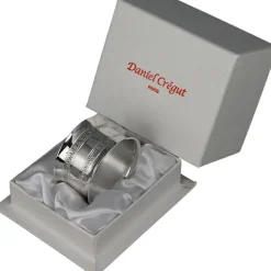 Daniel Crégut Rond de serviette Malmaison 2 rangs personnalisable (métal argenté) dans son coffret